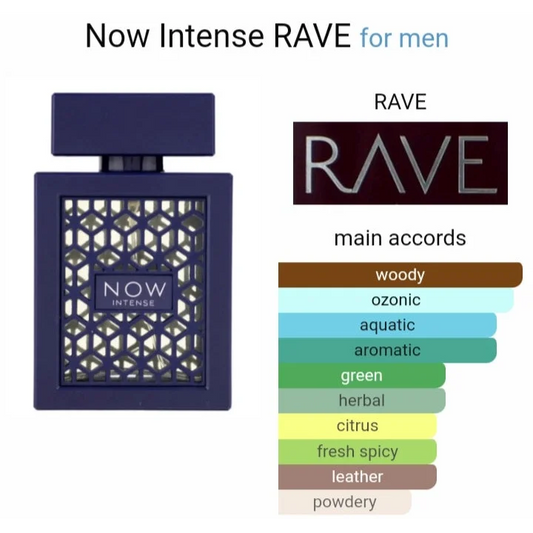 Rave Now Intense By Lattafa 100ml EDP For Him