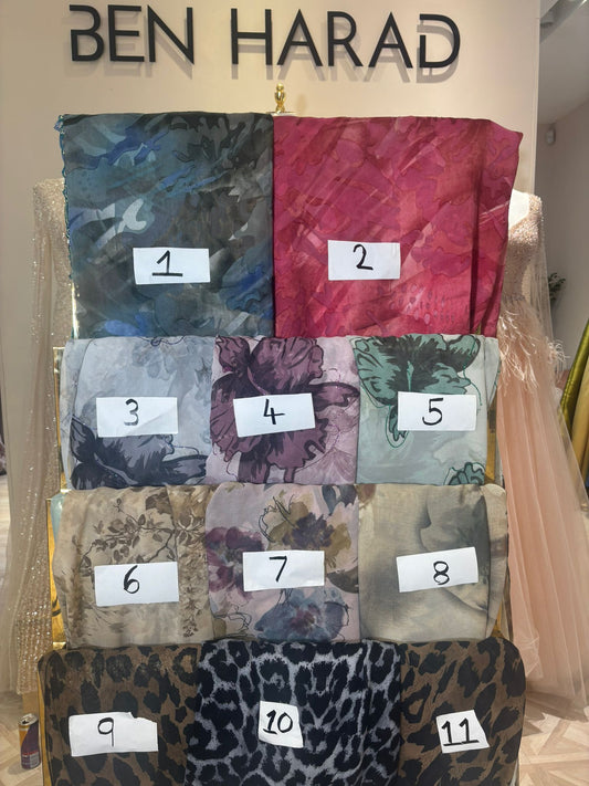 Printed Ben Harad Signature Chiffon Hijab