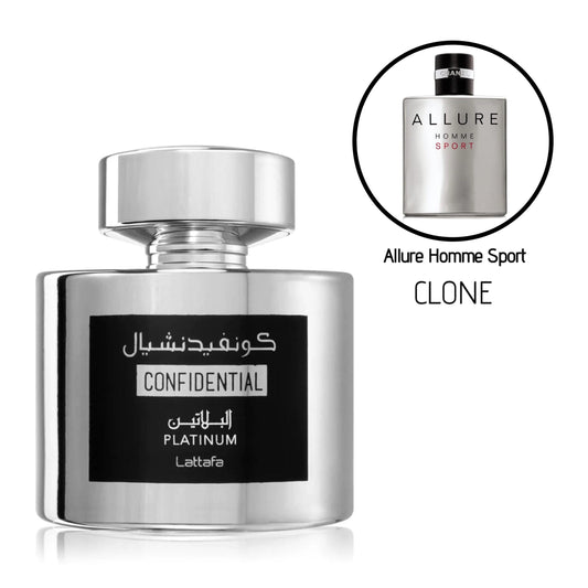 Confidential Platinum Perfume 100ml EDP For Him