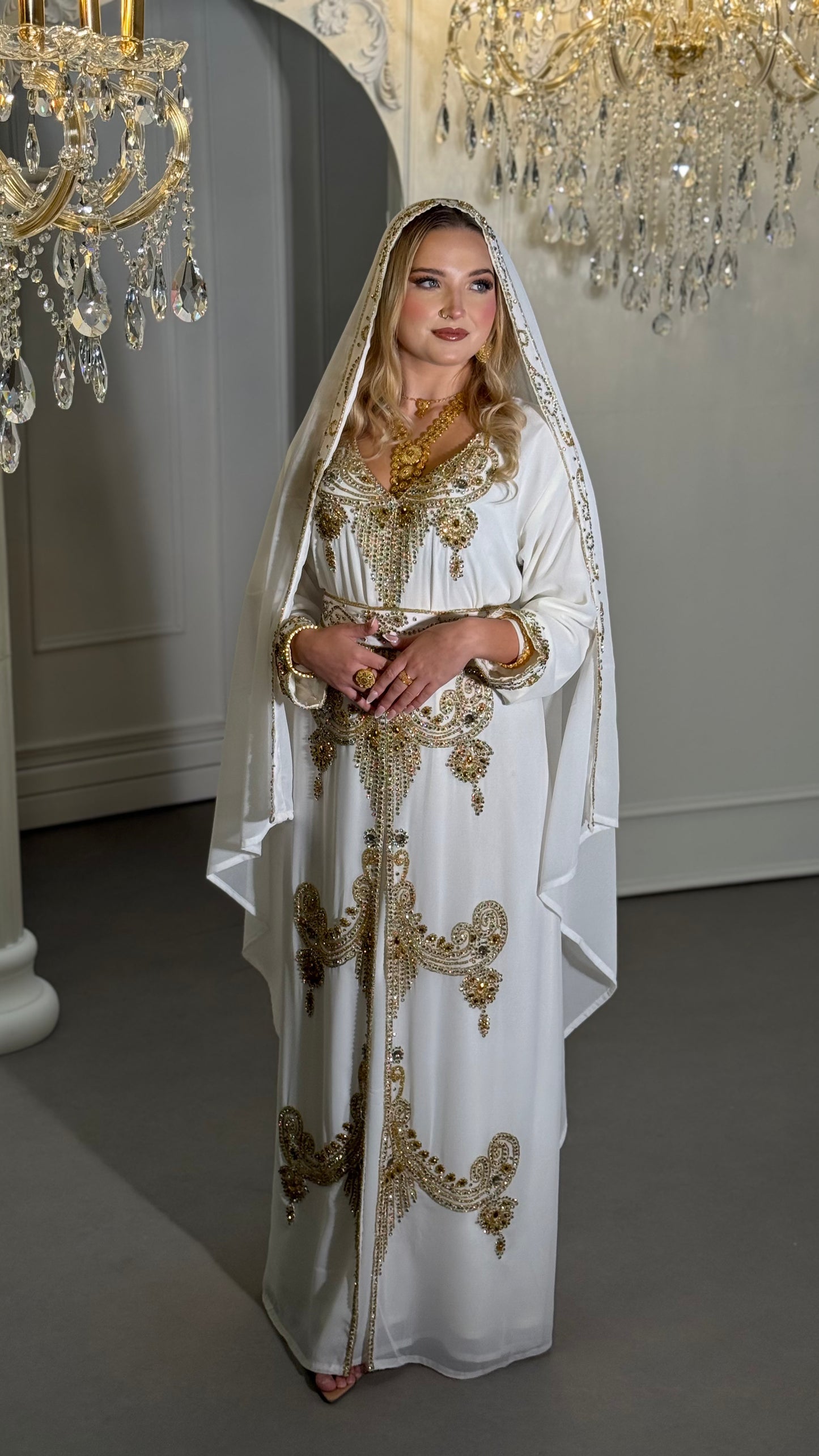 Latifa 3 Piece Bridal Caftan Gown