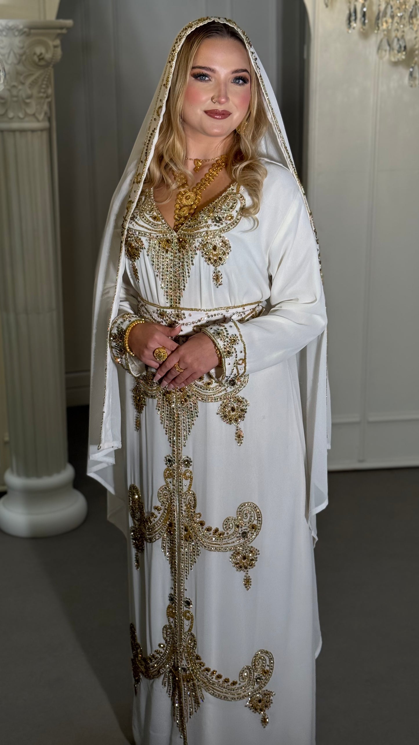 Latifa 3 Piece Bridal Caftan Gown