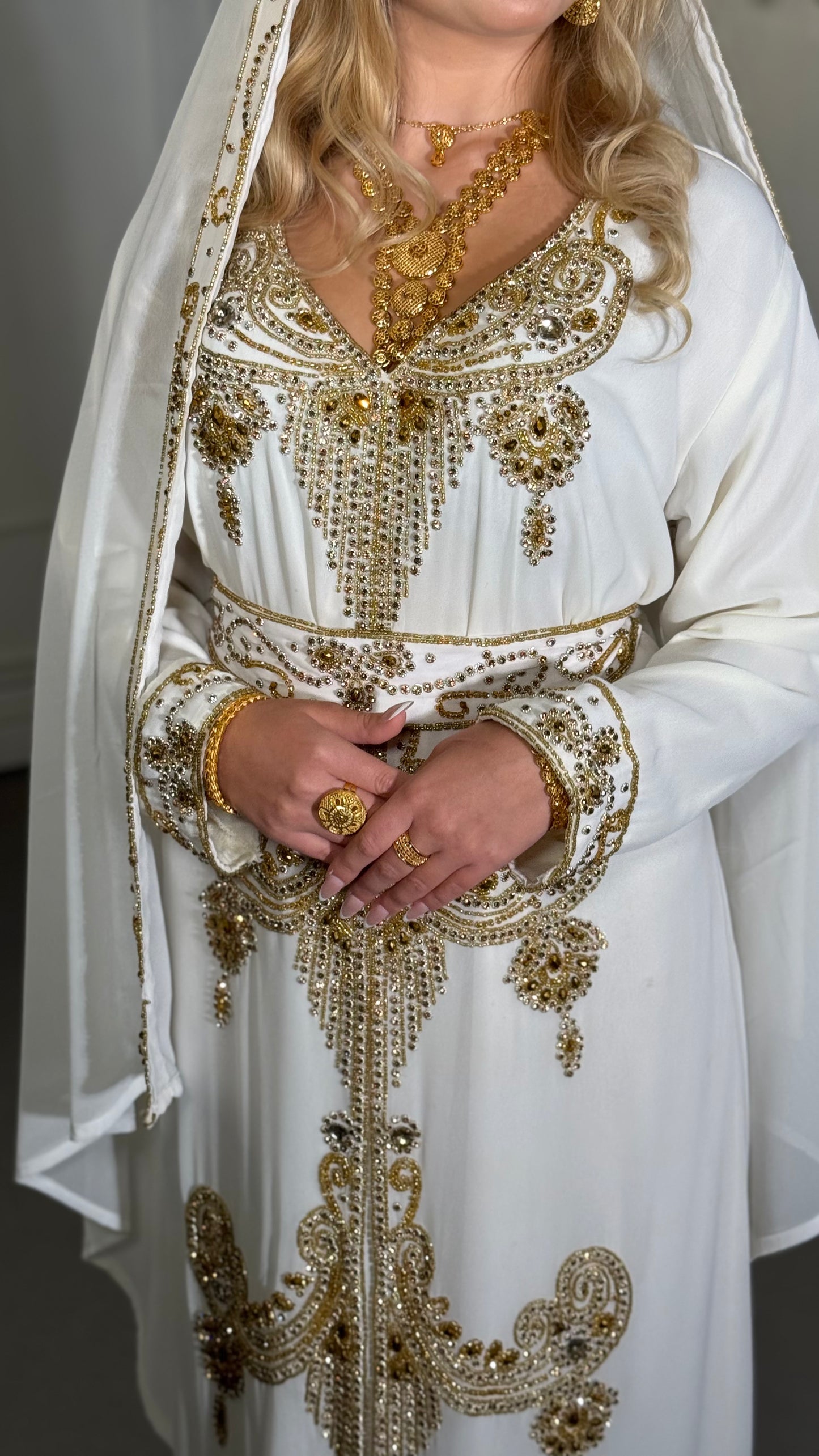 Latifa 3 Piece Bridal Caftan Gown
