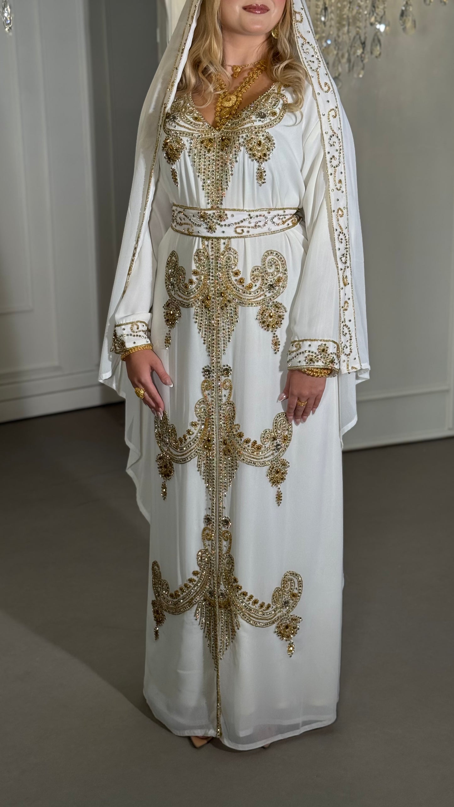 Latifa 3 Piece Bridal Caftan Gown