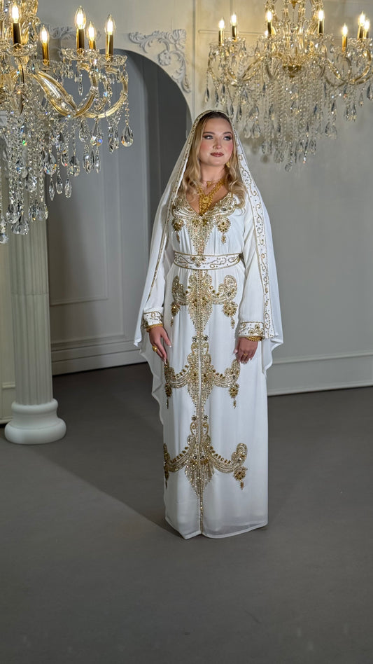 Latifa 3 Piece Bridal Caftan Gown