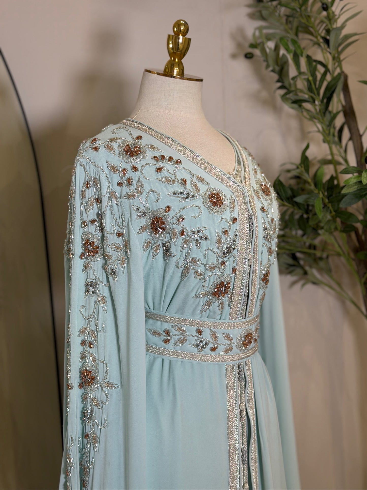 Aaliyah 3 Piece Luxury Draped Sleeve Caftan