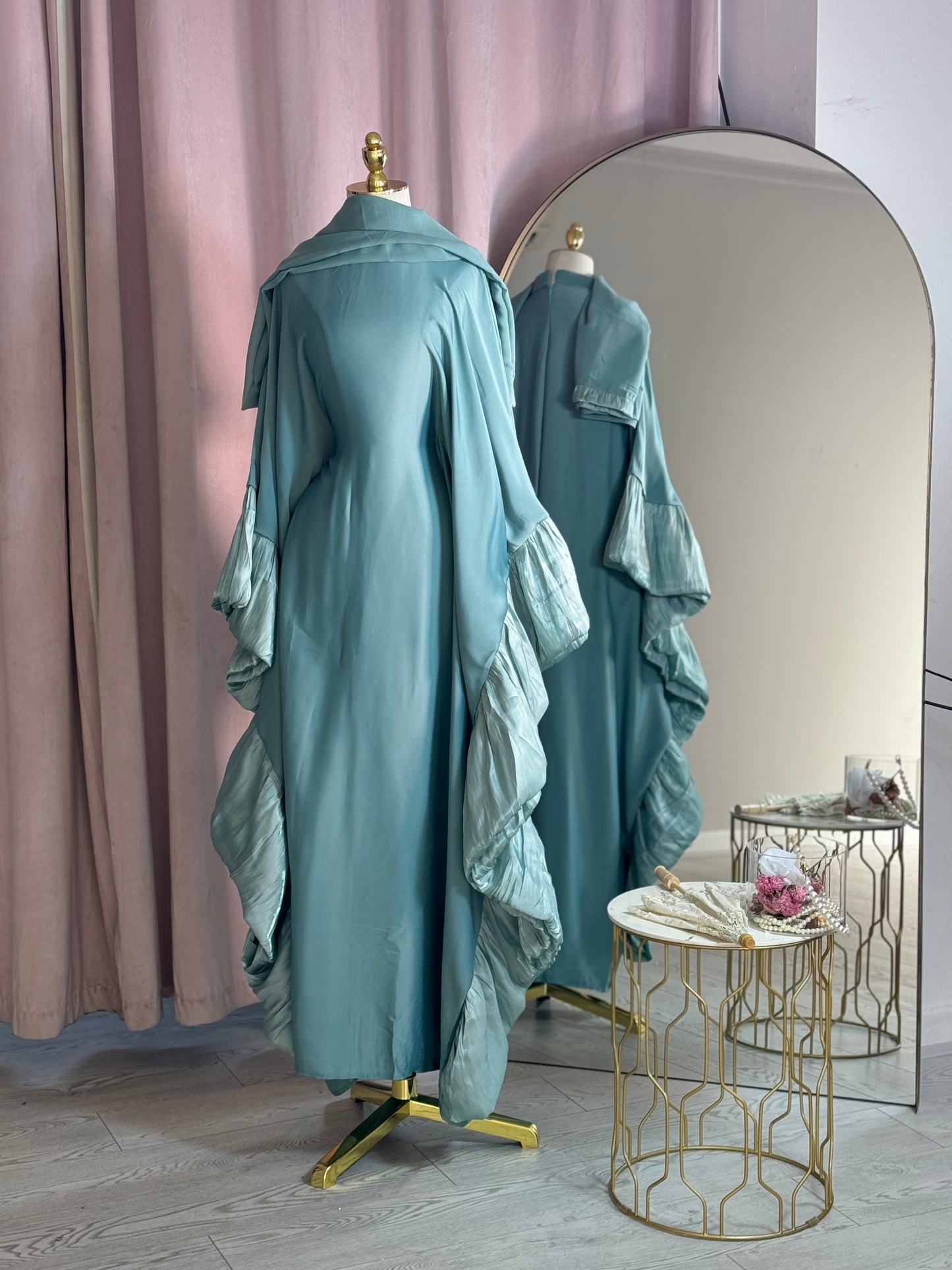 Luxury Satin Butterfly Abaya SB003