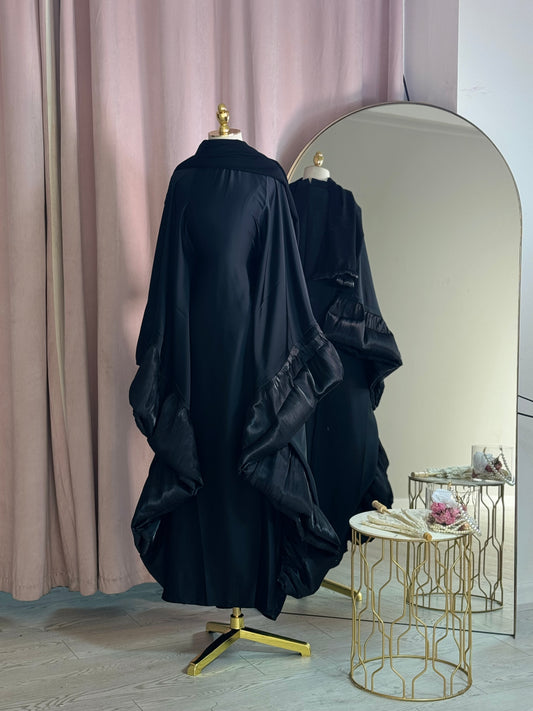 Luxury Satin Butterfly Abaya SB002