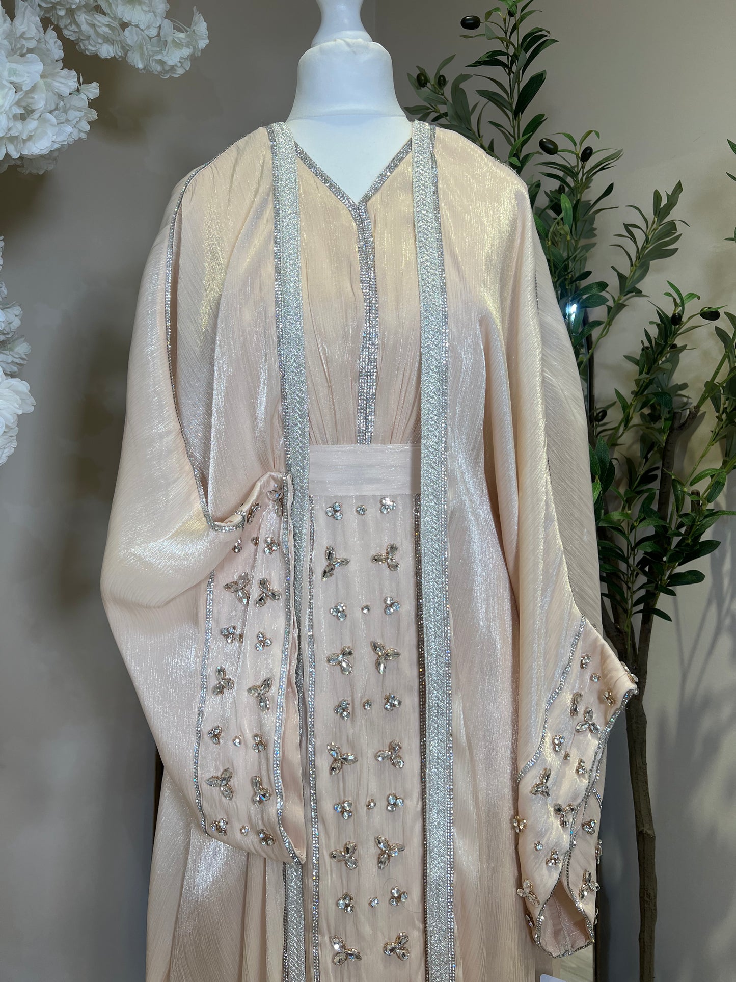 Three Piece Dress Caftan Shimmer Silk L01