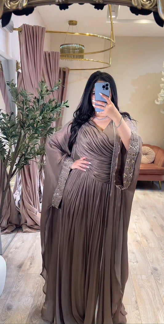 Brown Luxury Silk Caftan