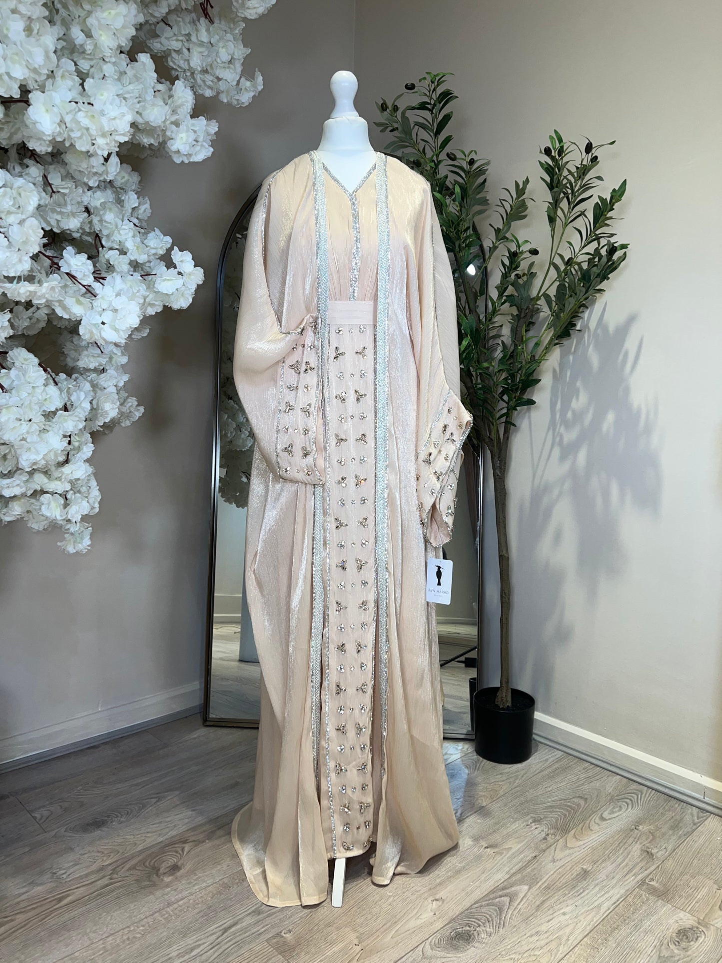 Three Piece Dress Caftan Shimmer Silk L01