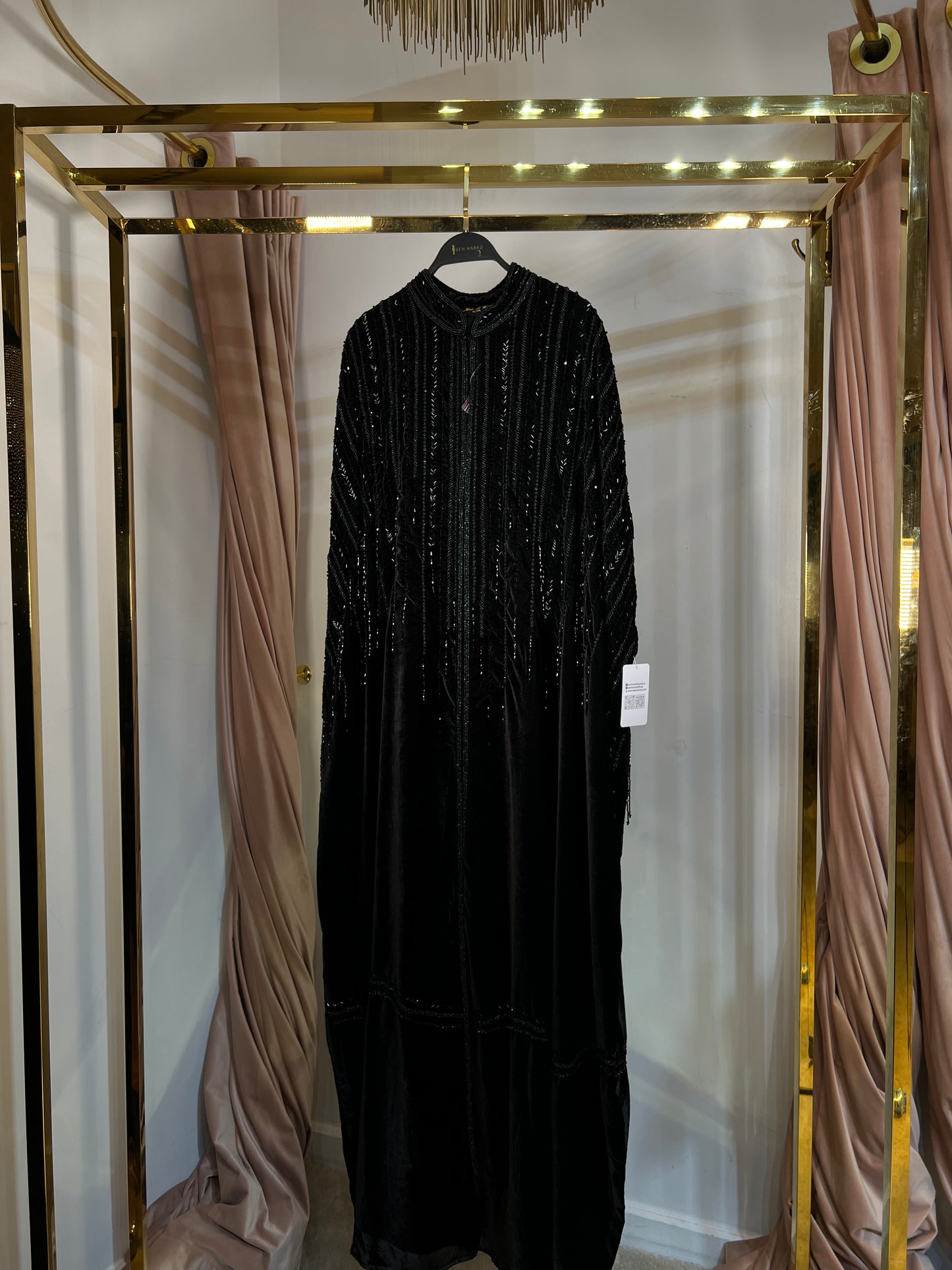 H11 Sheikha Hanadi velvet Abaya