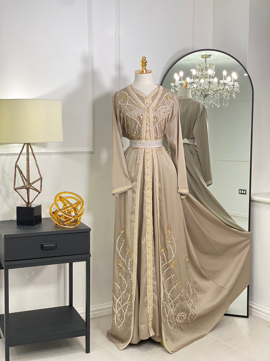 Satin Luxury Embellished Caftan