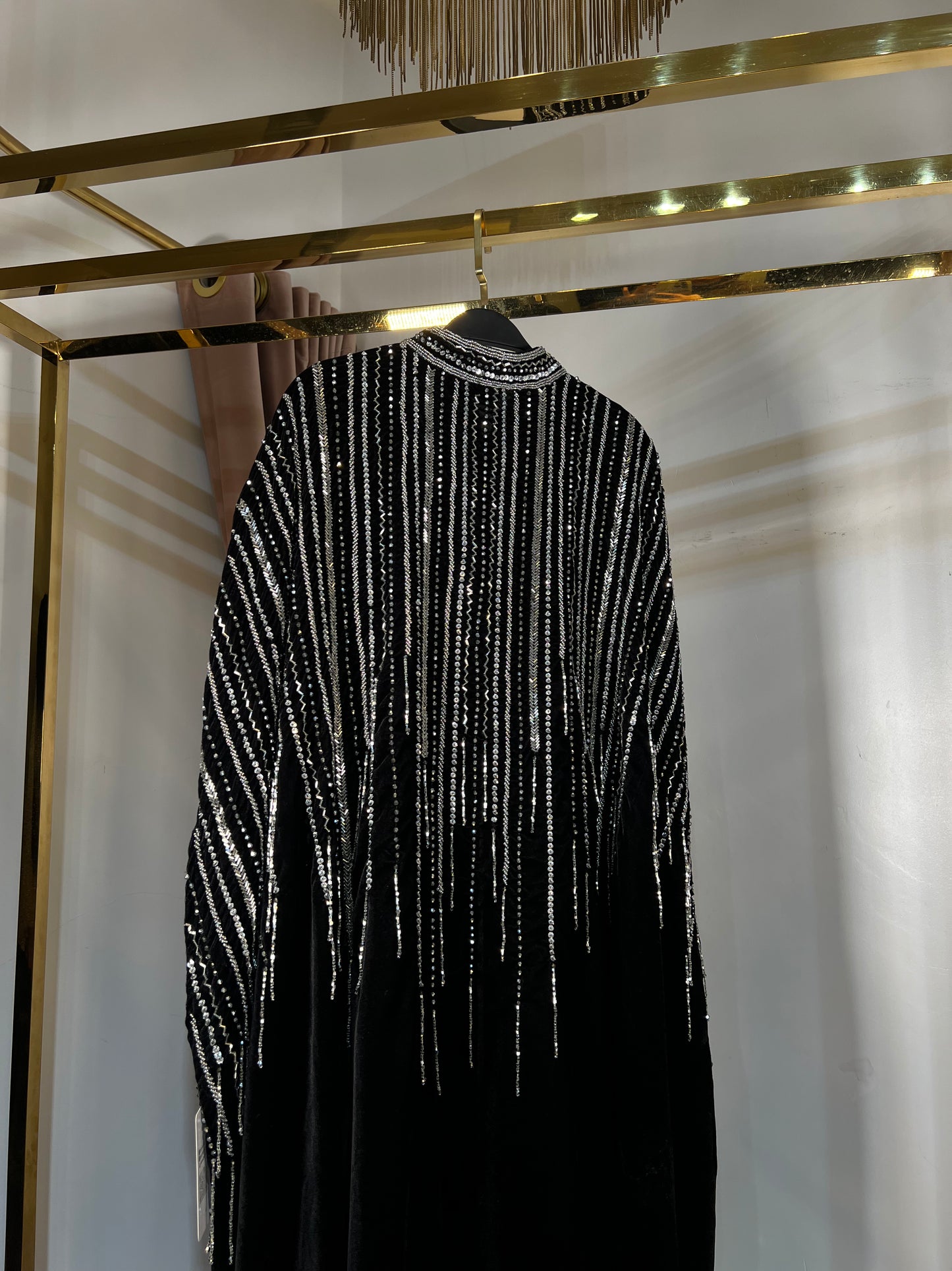 H11 Hand-embellished velvet Abaya