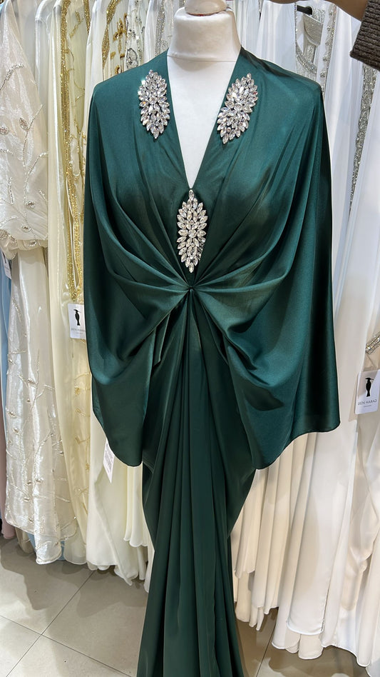 Green Tie back Classic Caftan