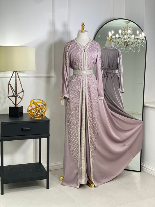 Satin Luxury Embellished Caftan