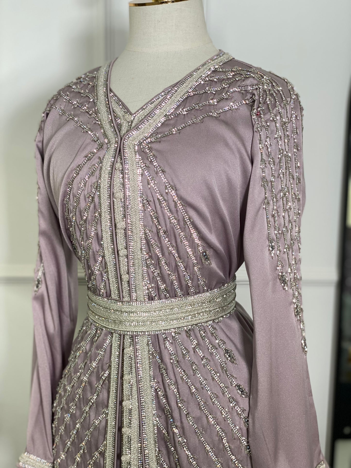 Satin Luxury Embellished Caftan