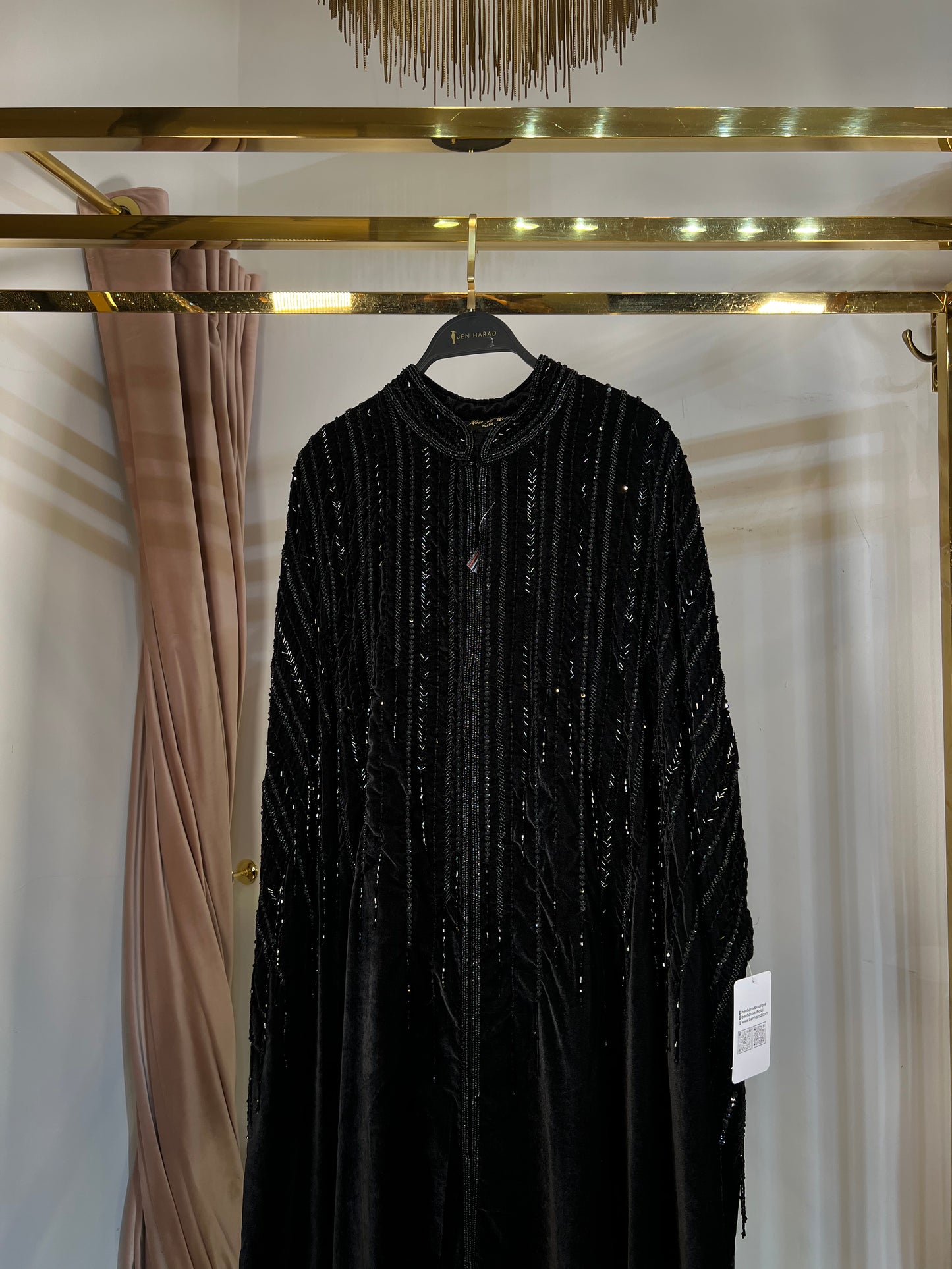 H11 Sheikha Hanadi velvet Abaya