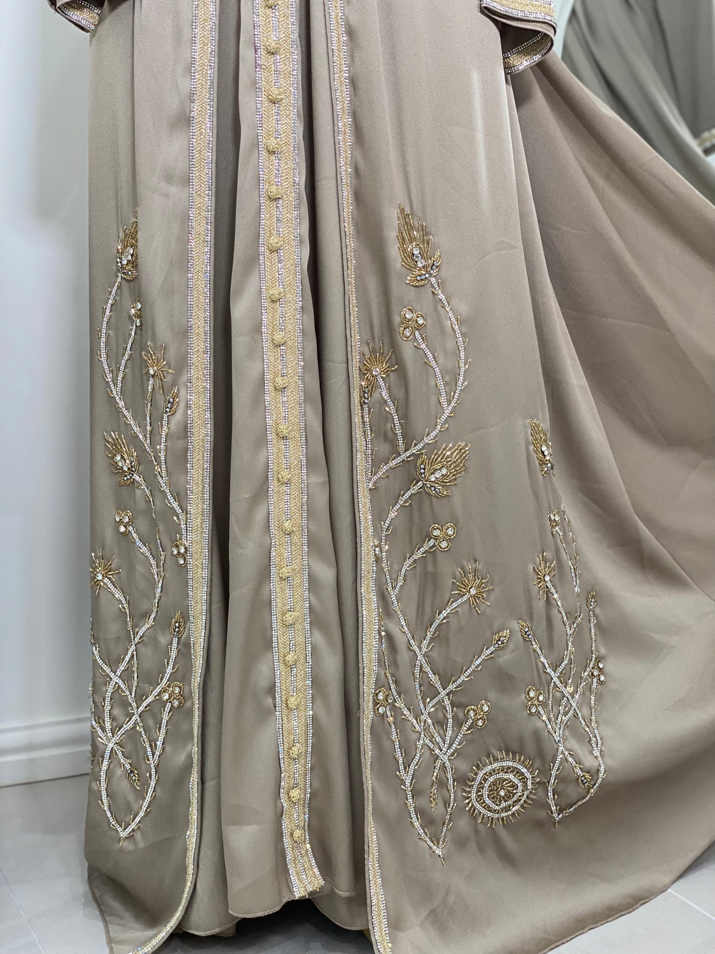 Satin Luxury Embellished Caftan