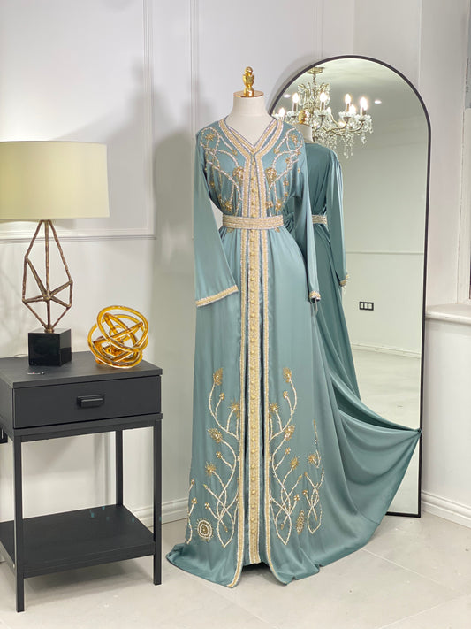 Satin Luxury Embellished Caftan