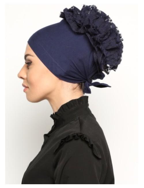 Navy Blue Volume Hijab Cap
