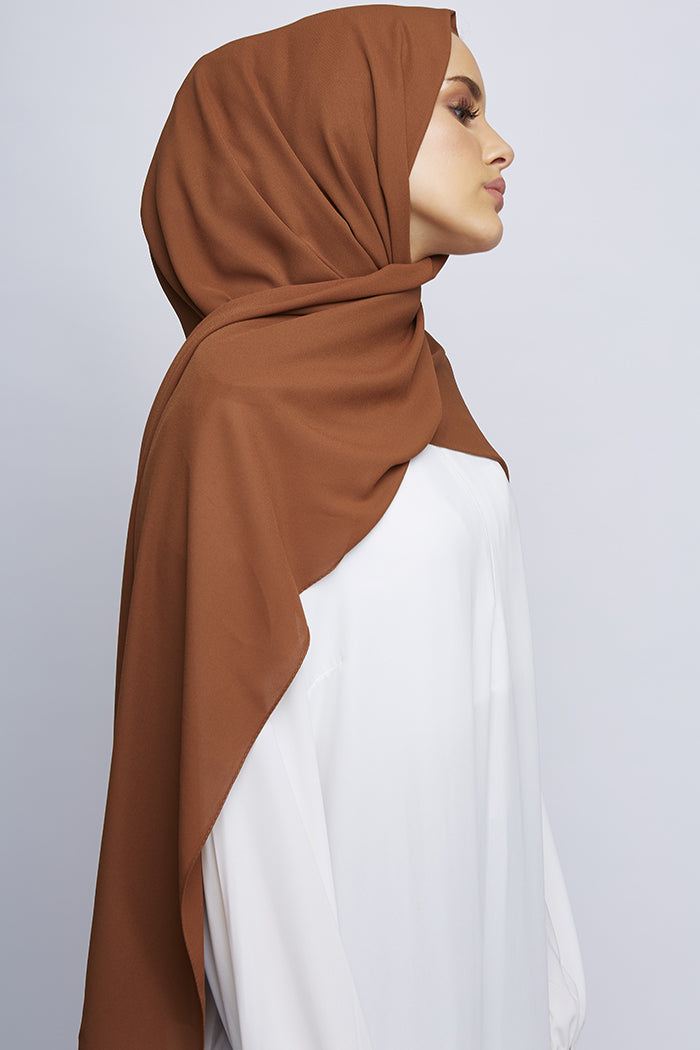 Burnt Sienna Luxury Crepe Hijab