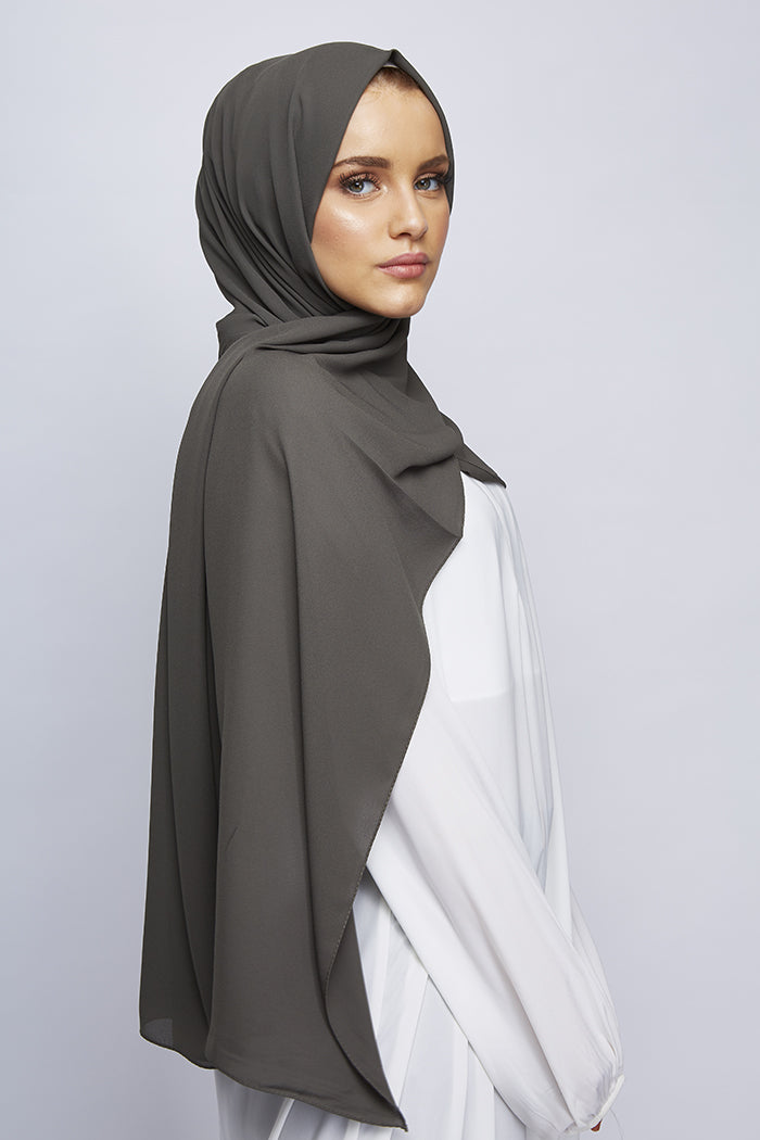 Deep Sage Luxury Crepe Hijab