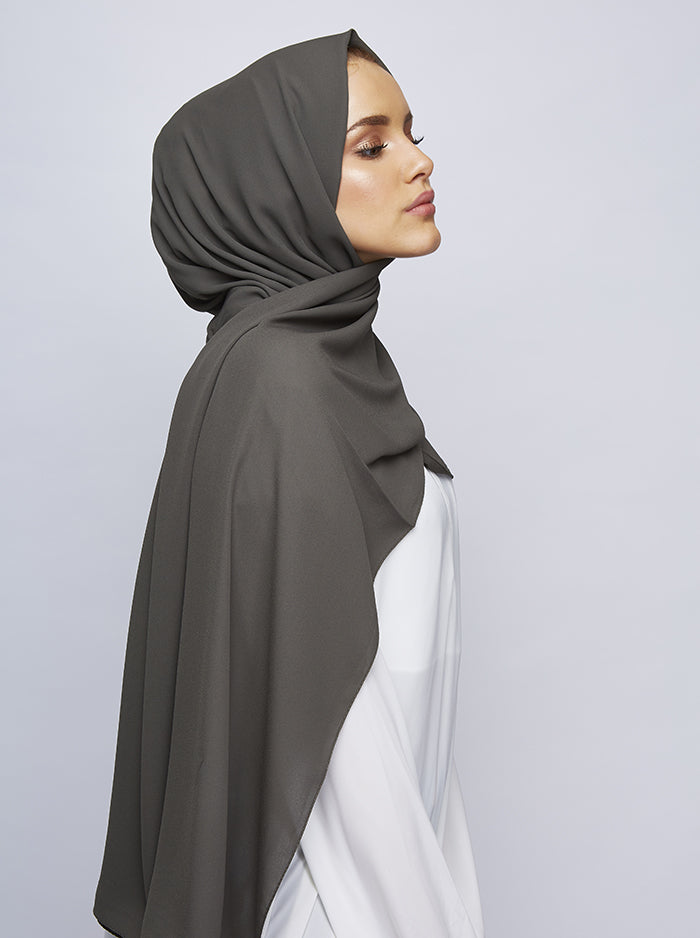 Deep Sage Luxury Crepe Hijab