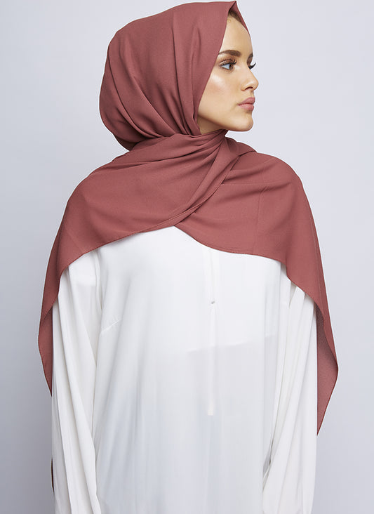 Sunset Peach Luxury Crepe Hijab