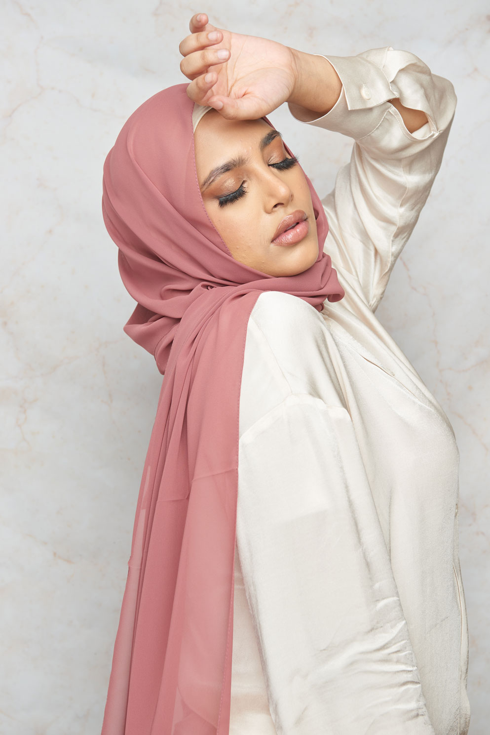 Mauve Raspberry Premium Chiffon Hijab