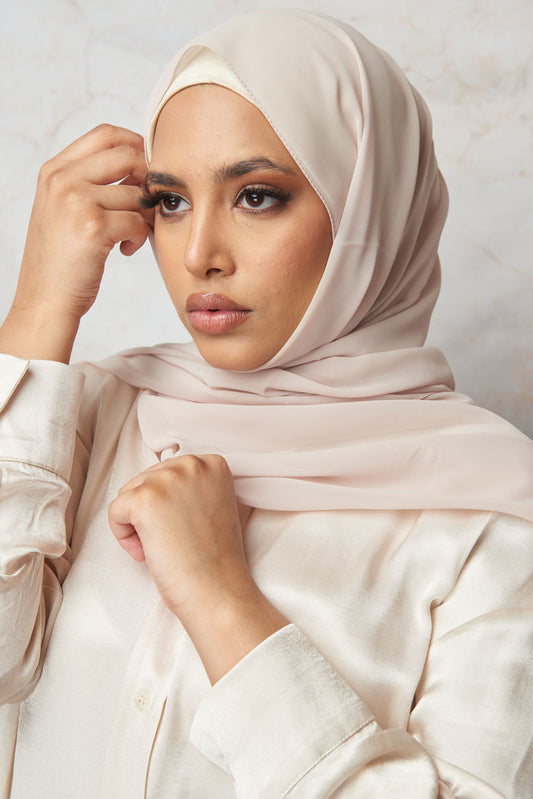 Jasmine White Premium Chiffon Hijab