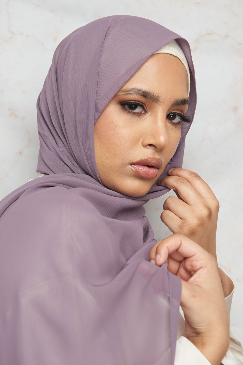 Dusky Plum Premium Chiffon Hijab