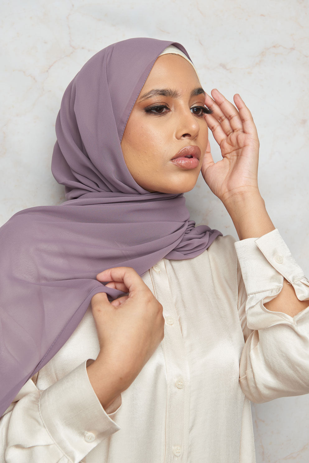 Dusky Plum Premium Chiffon Hijab