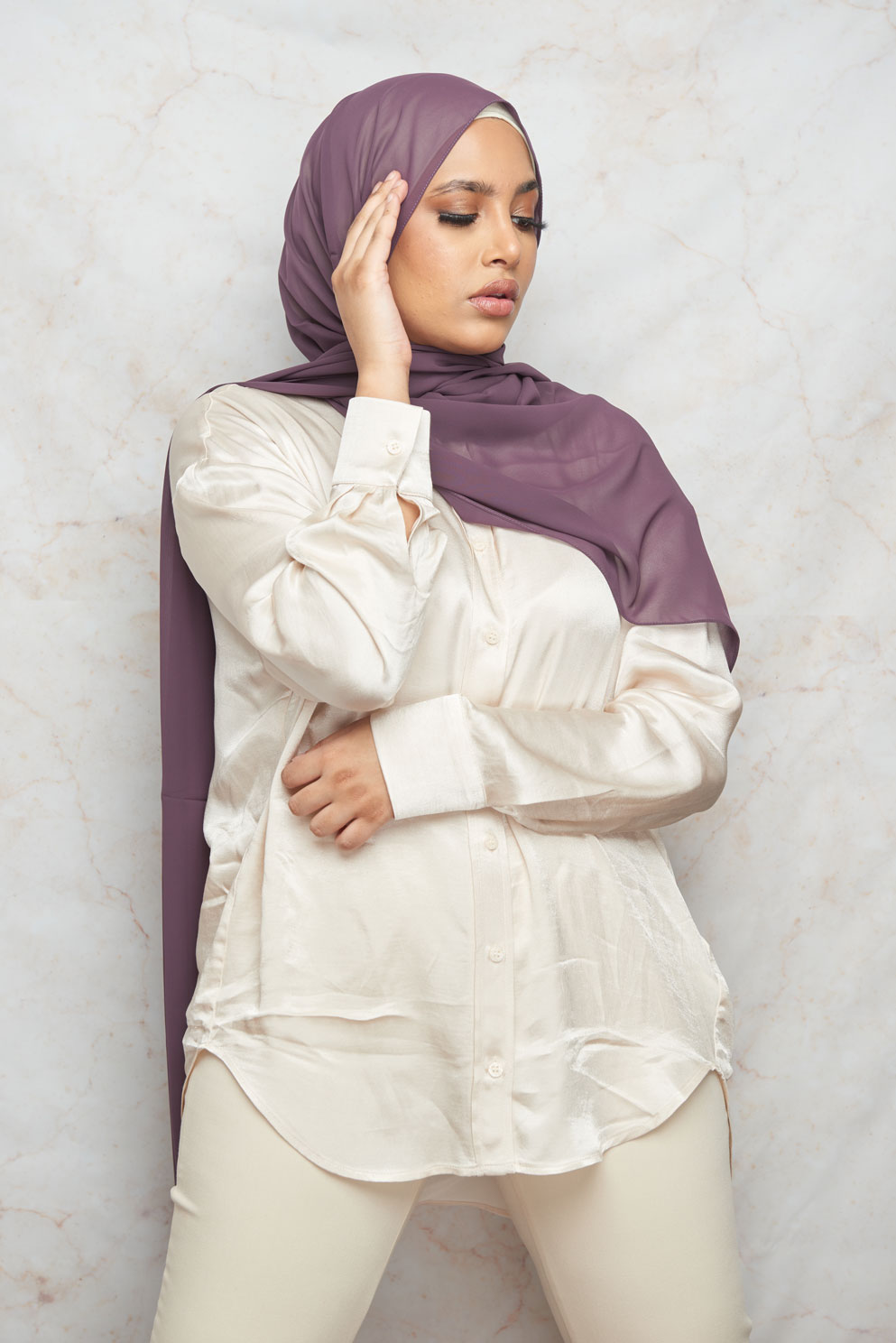 Vintage Violet Premium Chiffon Hijab