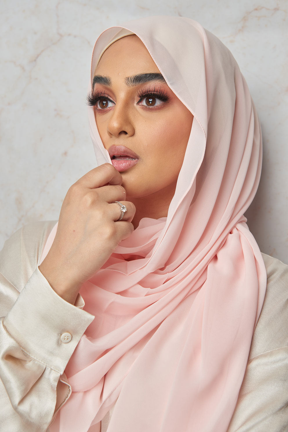 Pink Snow Premium Chiffon Hijab