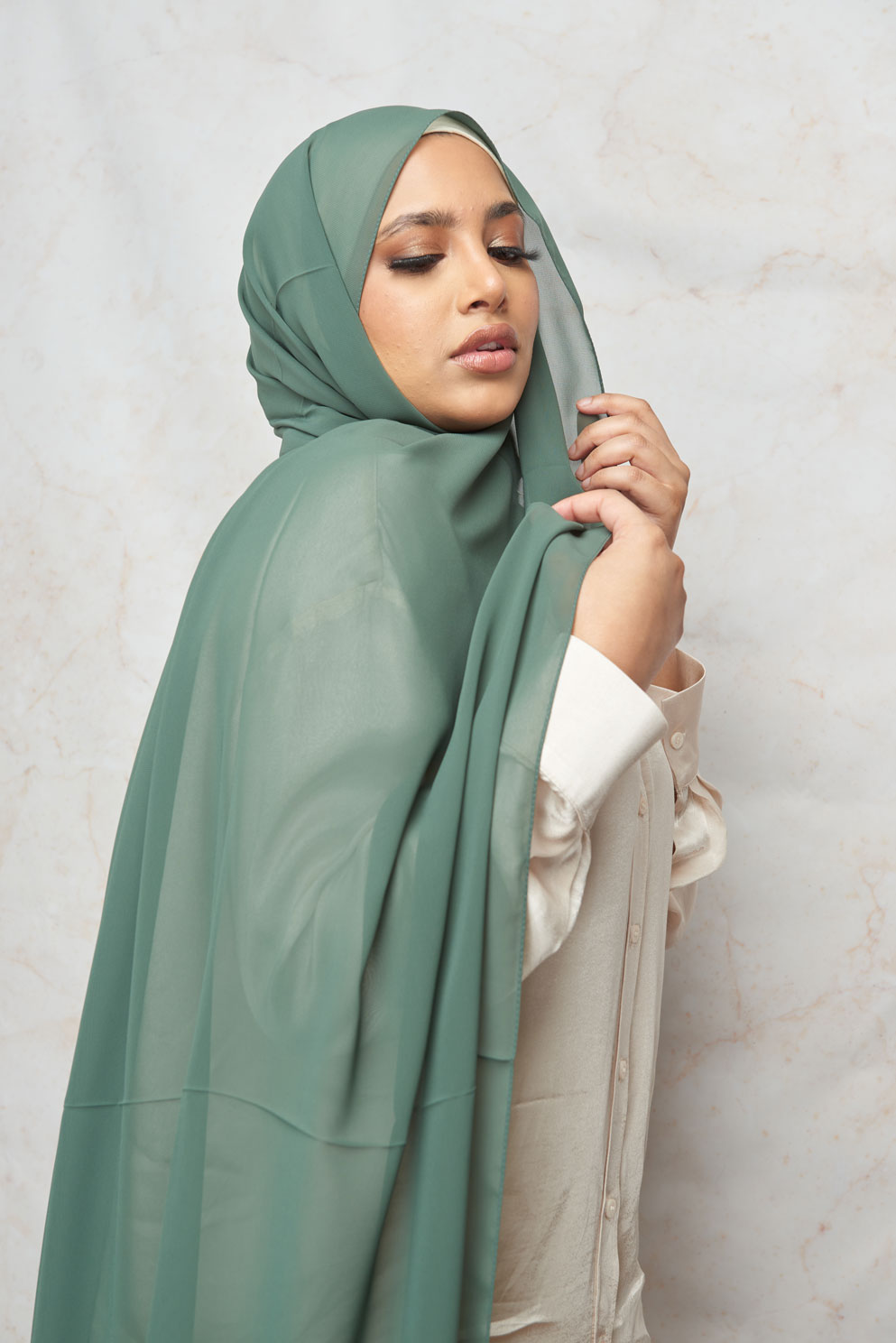 Agate Green Premium Chiffon Hijab