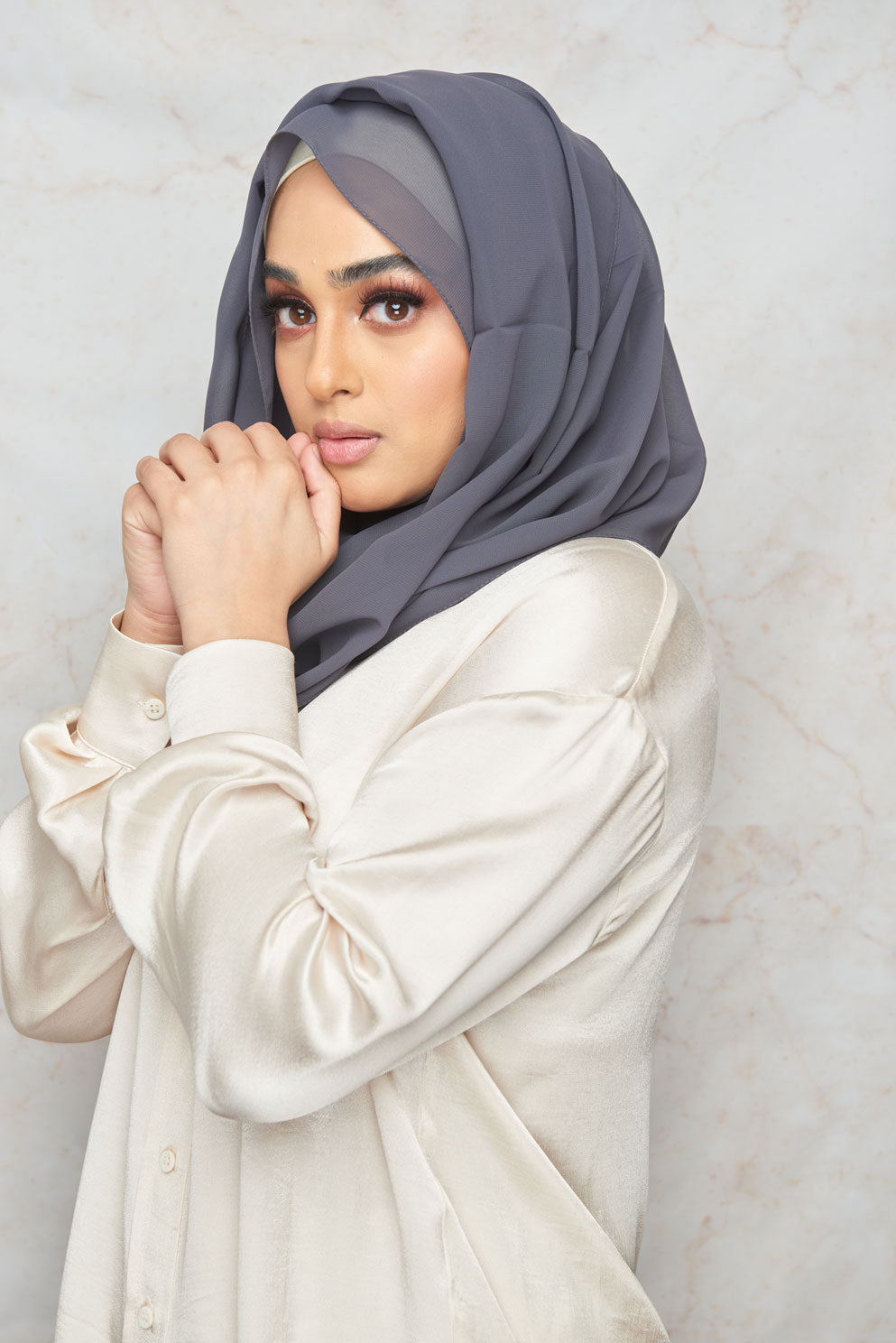 Iron Grey Premium Chiffon Hijab
