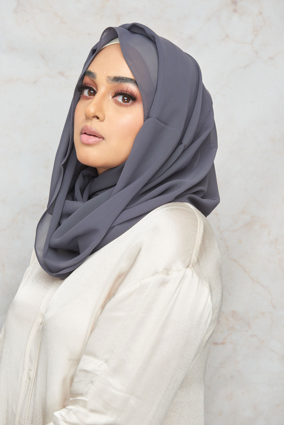 Iron Grey Premium Chiffon Hijab