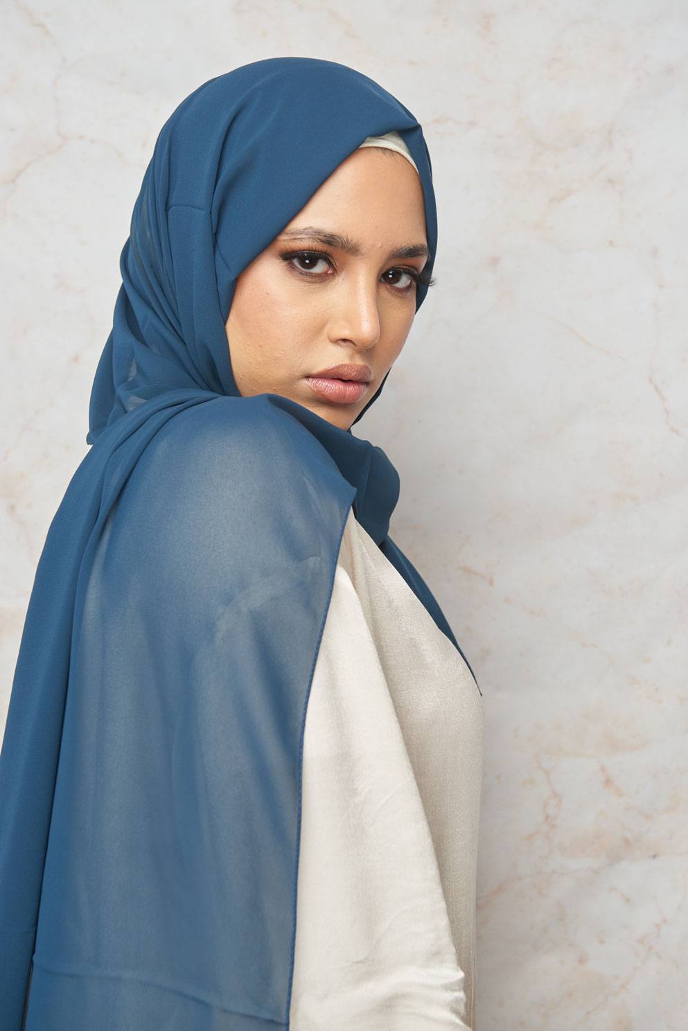 Capri Blue Premium Chiffon Hijab