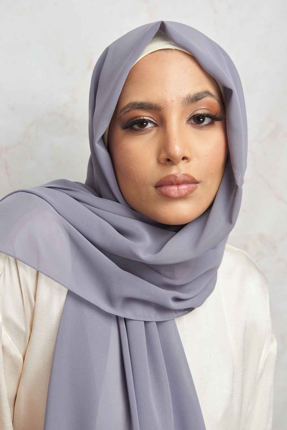 Glacier Grey Premium Chiffon Hijab