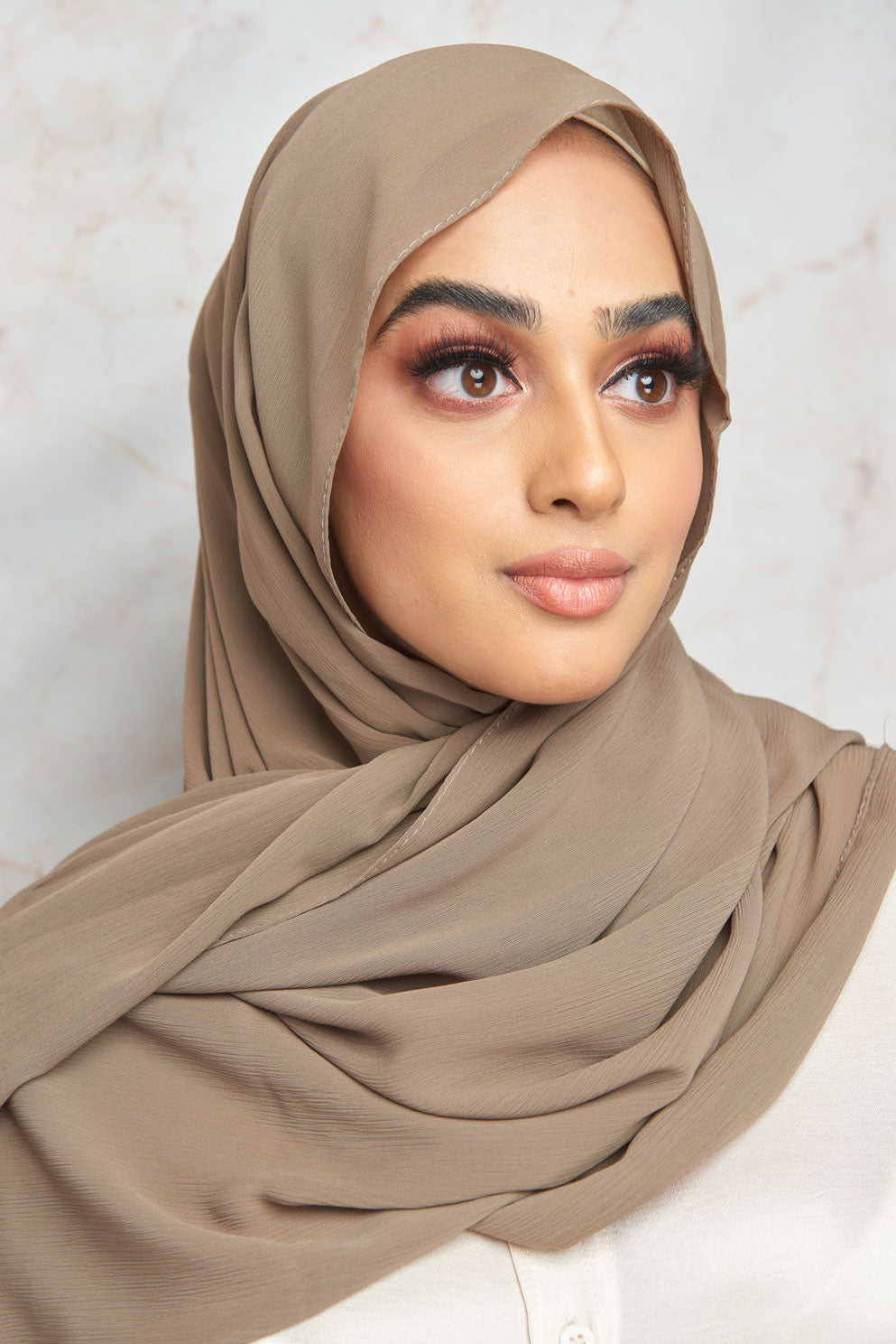Clay crinkle chiffon hijab