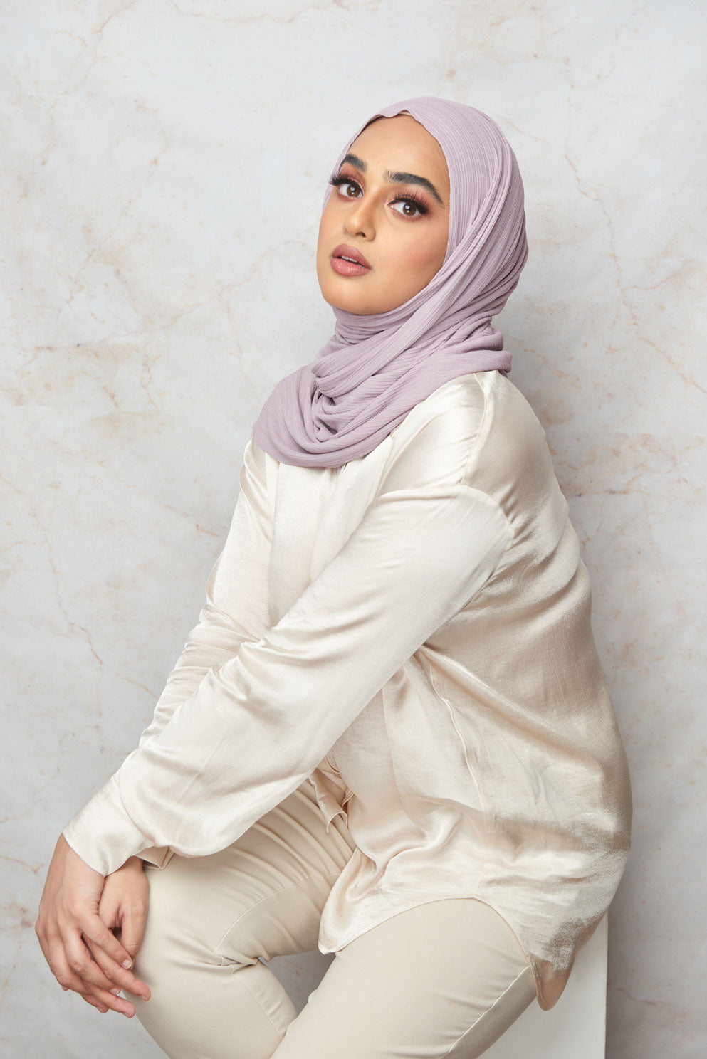 Lilac Premium Stretch Rib Hijab