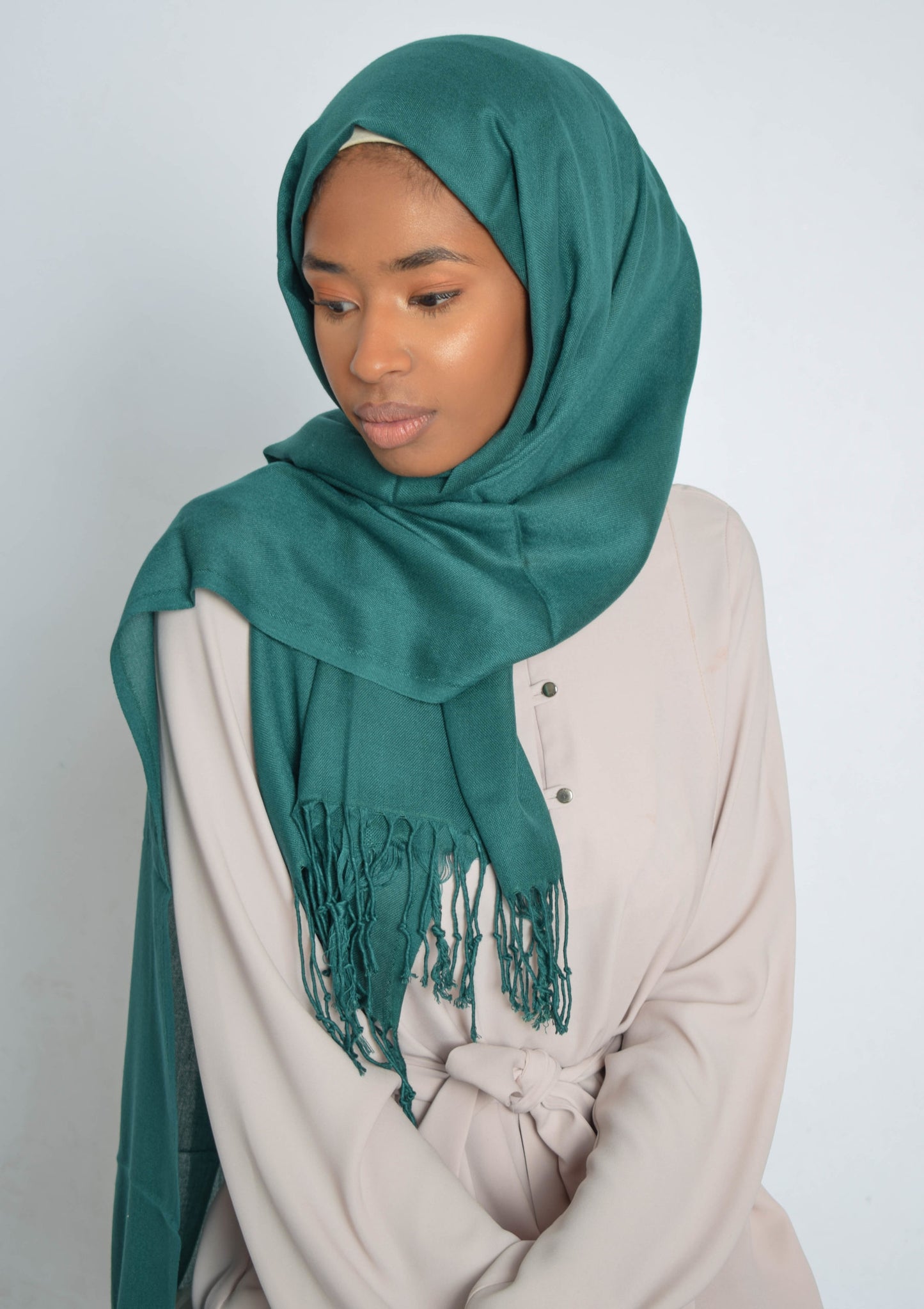 Emerald Green Pashmina Plain Hijab
