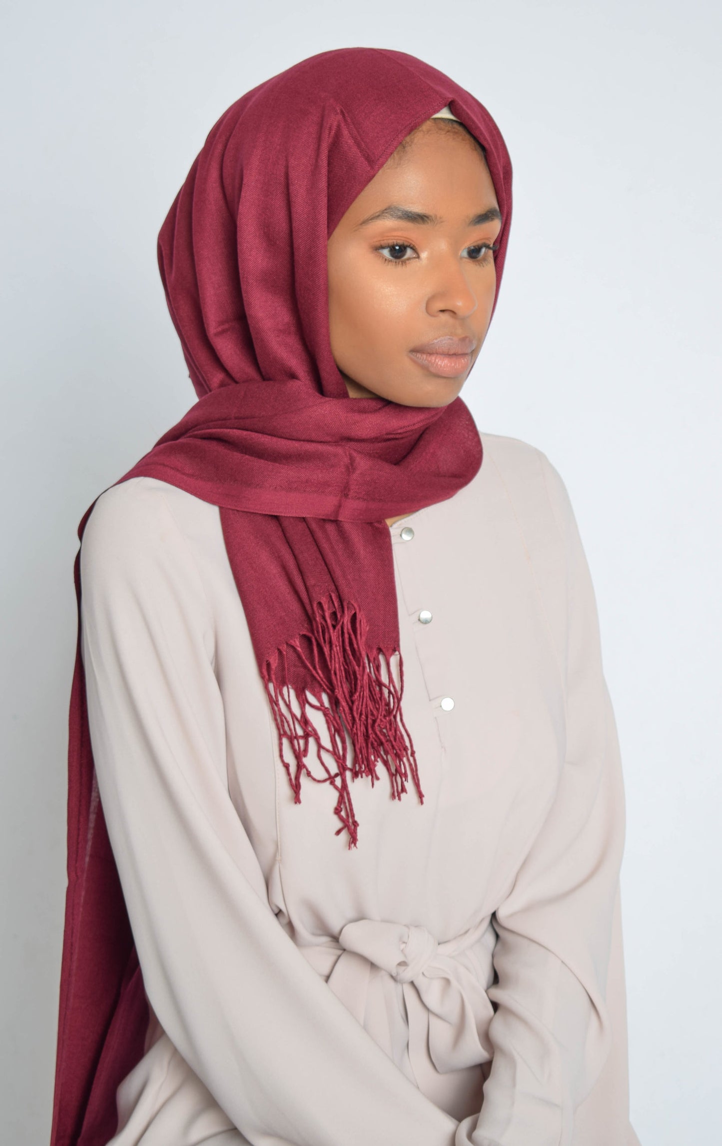 Japanese Maple Pashmina Plain Hijab