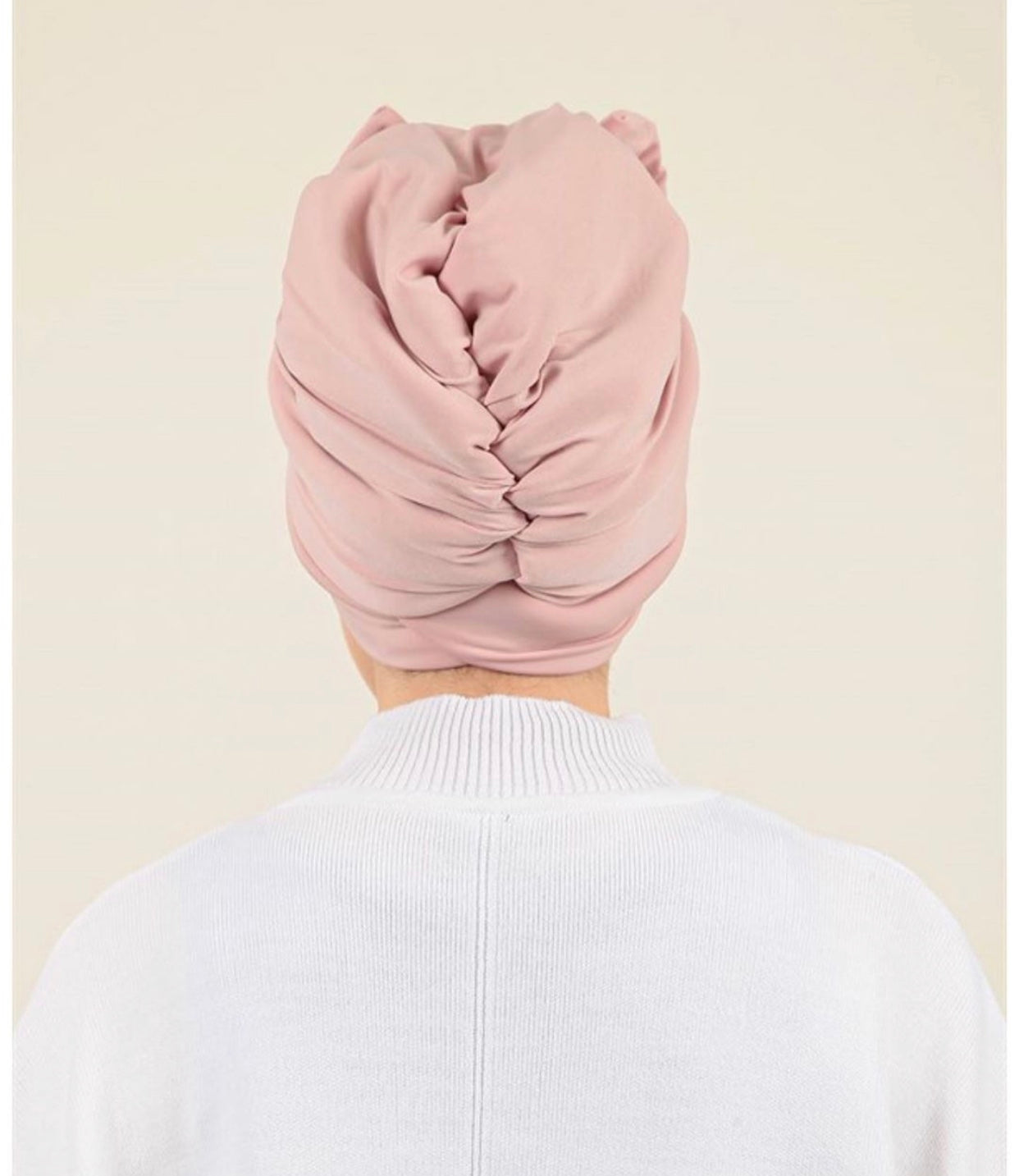 Dusty Pink Bow Turban