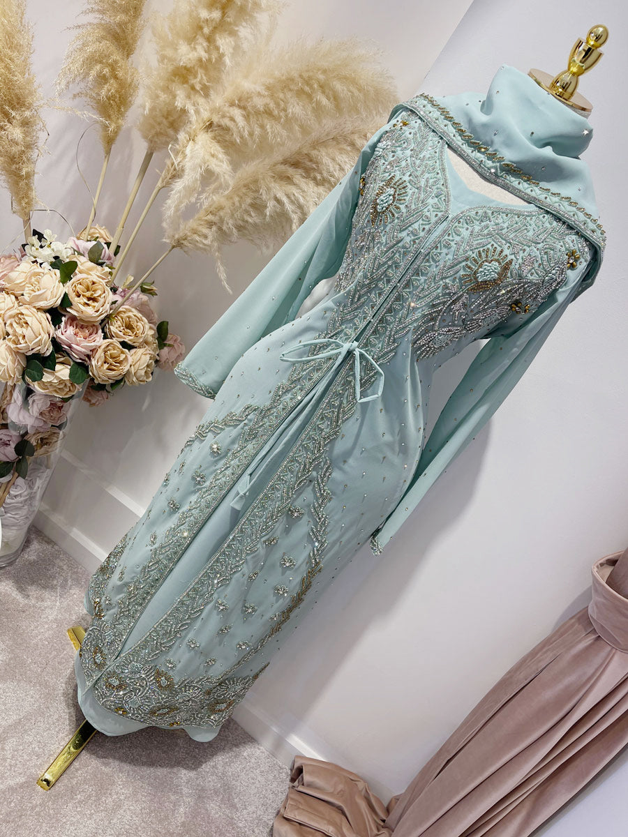 Swarovski Tiffany Blue Luxury Kaftans