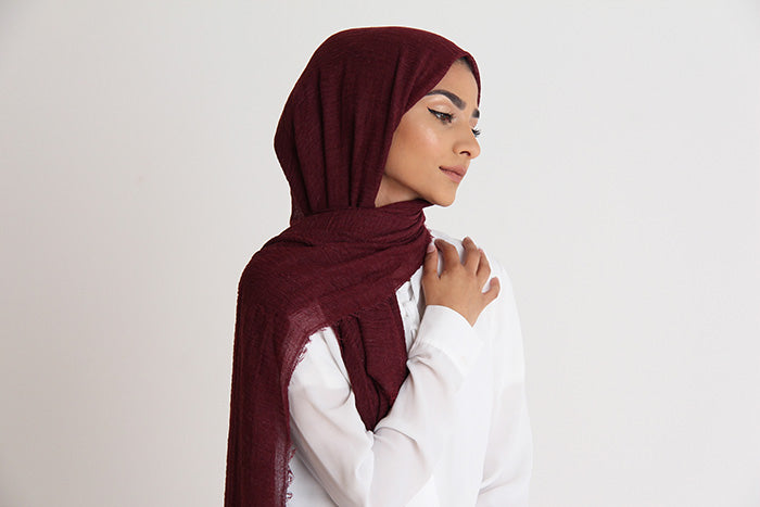Mahogany Crinkle Hijab