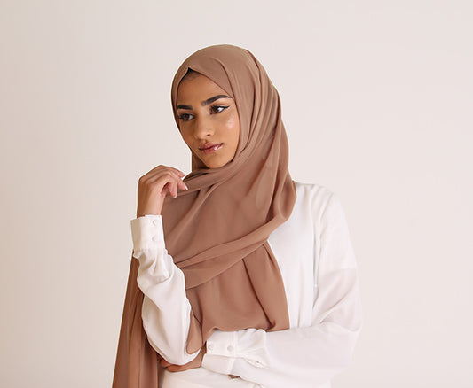 Latte Basic Georgette Hijab