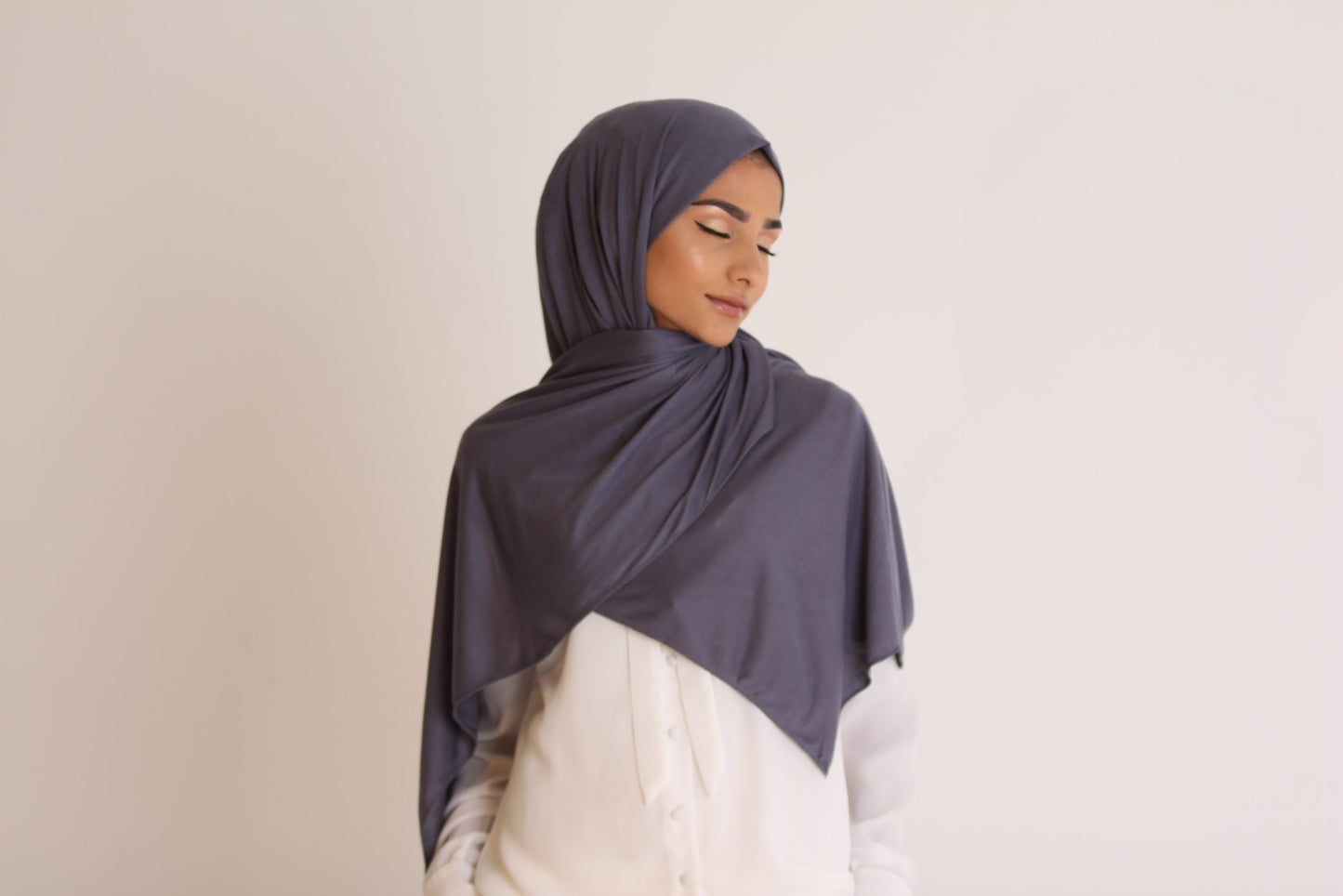 Steel Blue Jersey Hijab