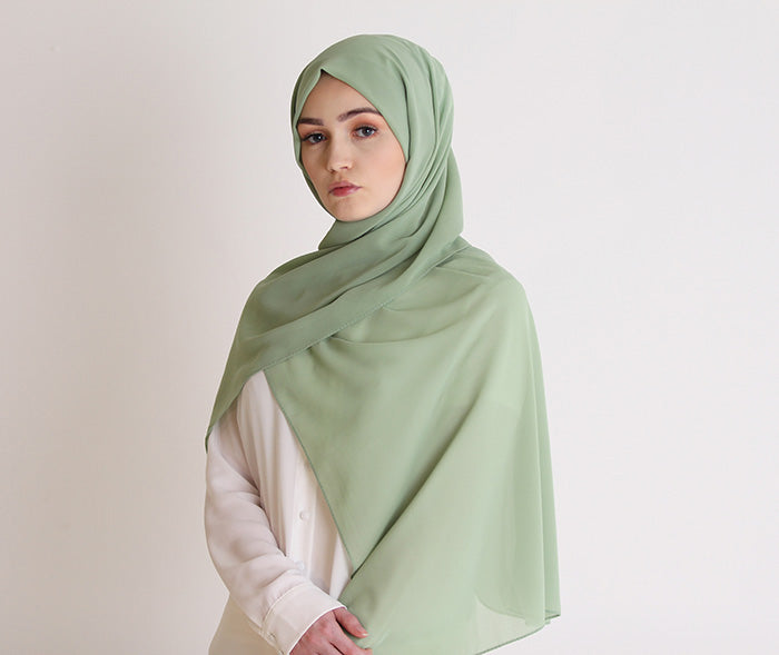 Pistachio Basic Georgette Hijab