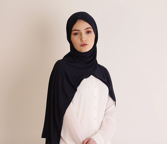 Navy Blue Maxi Jersey Hijab